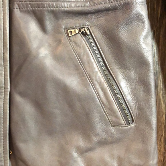 Danier Grey Insulated Leather Coat - Picture 8 of 16